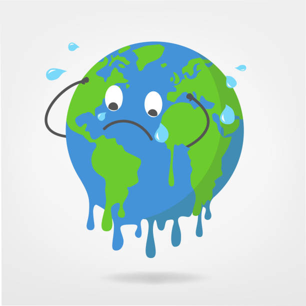 illustrations, cliparts, dessins animés et icônes de illustration du monde - réchauffement / changement climatique - illustration vectorielle - climate change