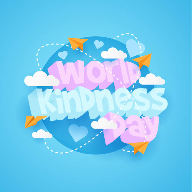 World Kindness day World Kindness day creative poster with 3d text affectionate stock illustrations