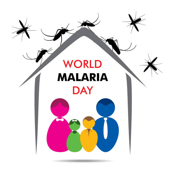 stockillustraties, clipart, cartoons en iconen met wereld malaria dag poster ontwerp - malaria