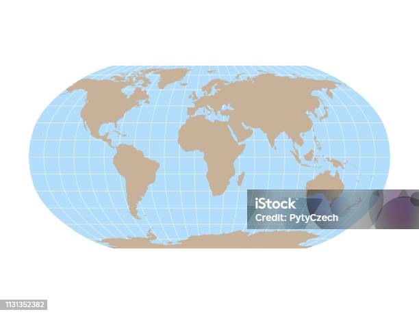 World Map With Latitude And Longitude Vector Art Graphics