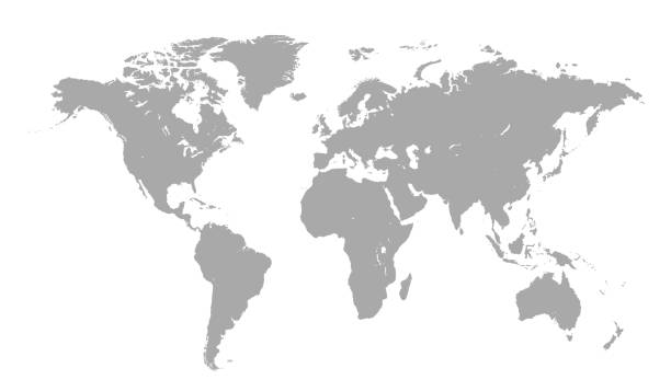 World map isolated on white background vector vector art illustration