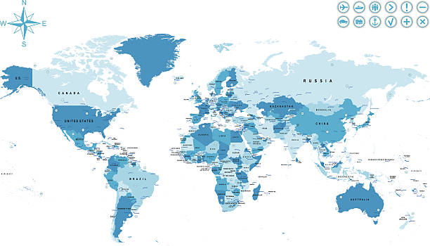 World Map http://dikobraz.org/map_2.jpg china east asia stock illustrations