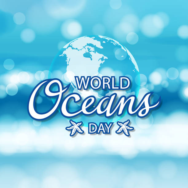 stockillustraties, clipart, cartoons en iconen met world oceans day - focus un focus