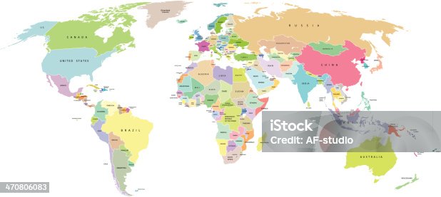 istock World Political  Map 470806083