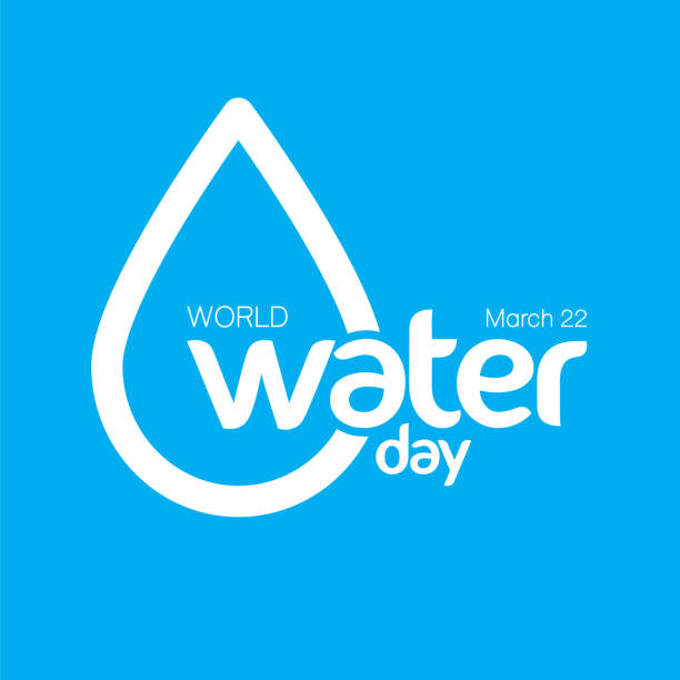 ilustrações de stock, clip art, desenhos animados e ícones de world water day - vector waterdrop concept stock illustration - friends color background
