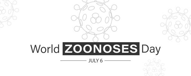 World Zoonoses Day Vector Illustration of World Zoonoses Day July 6.  Zoonotic diseases like Ebola SARS, Rabies, etc. international dog day stock illustrations