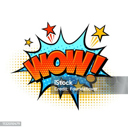 istock Wow comic sound effect speech balloon 1132010479