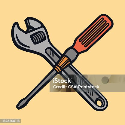 istock Wrench and Screwdriver 1328206113