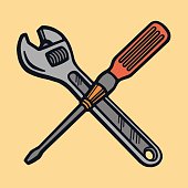 istock Wrench and Screwdriver 1328206113