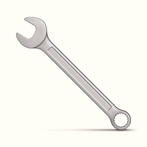 Wrench Icon Wrench Icon on white background. wrench stock illustrations