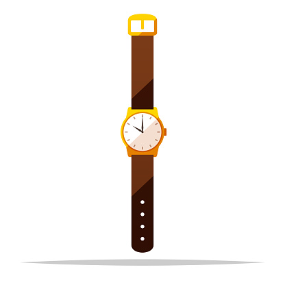 Wrist watch vector isolated illustration