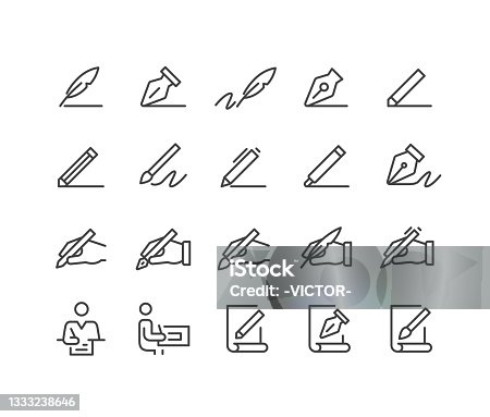 istock Writing and Drawing Icons - Classic Line Series 1333238646