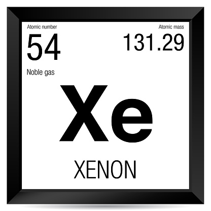 Xenon Symbol Element Number 54 Of The Periodic Table Of The Elements ...