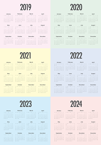 D11 Calendar 2022 2023 Year 2019 2020 2021 2022 2023 2024 Calendar Vector Design Template Stock  Illustration - Download Image Now - Istock