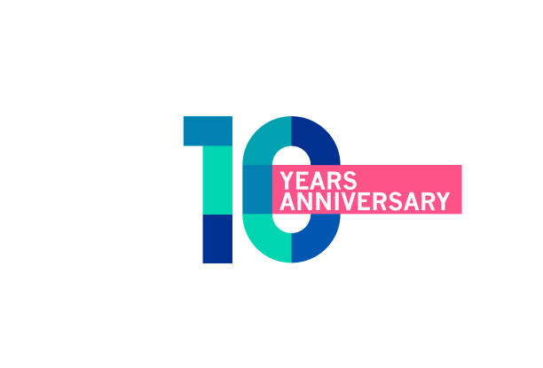 10 Year Anniversary 10 Year Anniversary number 10 stock illustrations