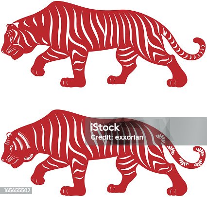istock Year of The Tiger Paper-cut Art 165655502