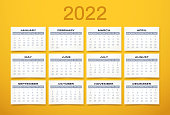 Simple 2022 calendar design.