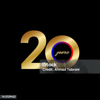 istock 20 Years Anniversary Celebration Vector Template Design Illustration 1412129402