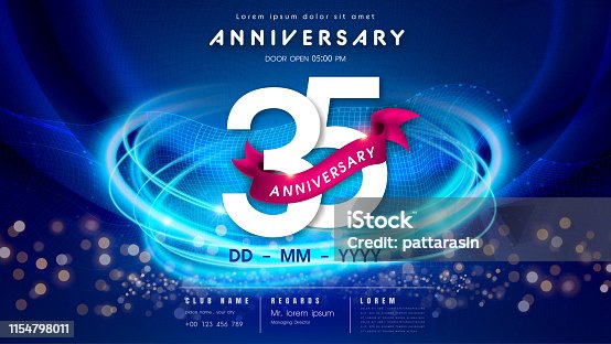 https jp vectorhq com istock 35th anniversary logo with blue ribbon 1597797