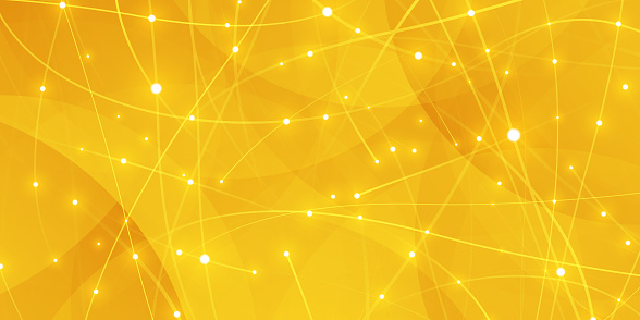 Yellow abstract data network background