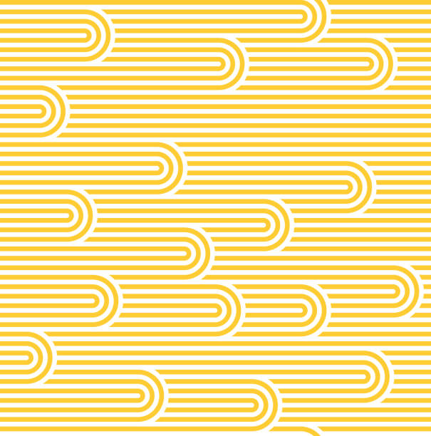 Yellow and White Stripes Seamless Pattern. Vector Linear Ornament Yellow and White Stripes Seamless Pattern. Vector Linear Ornament. pasta patterns stock illustrations