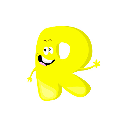 yellow-cartoon-letter-r-four-with-face-eyes-hands-brows-and-mouth-on-vector-id1005240718?b=1&k=6&m=1005240718&s=170667a&w=0&h=  ...