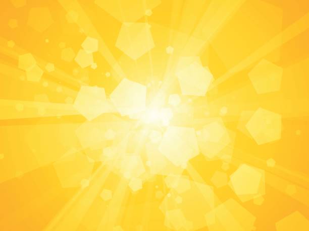yellow geometric polygon background sun rays modern style yellow geometric polygon background sun rays multi colored background stock illustrations