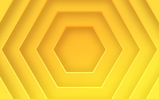 Yellow Honey Hexagon Beehive Abstract Background Pattern