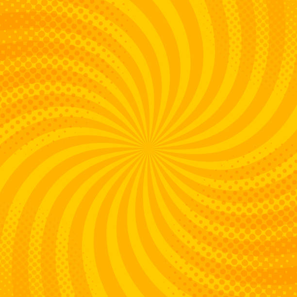 illustrazioni stock, clip art, cartoni animati e icone di tendenza di sfondo giallo retrò in stile vintage con illustrazione vettoriale raggi del sole - autunno energia