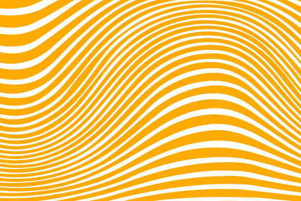 Yellow spaghetti Abstract wavy pattern of yellow spaghetti, noodles, macaroni on white background. Vector illustration pasta backgrounds stock illustrations