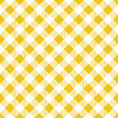 Yellow and white tablecloth seamless diagonal pattern.