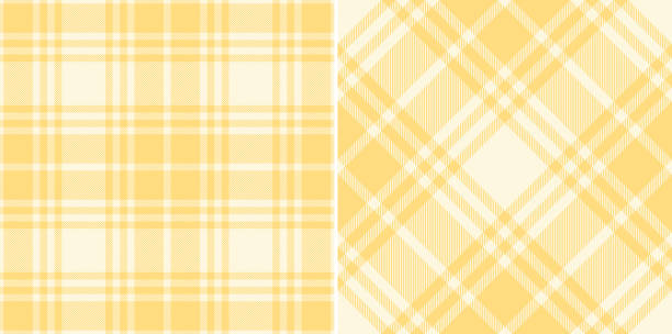 Yellow tablecloth check pattern vector. Seamless simple classic tartan plaid graphic background for oilcloth, picnic blanket, throw, flannel shirt, other modern spring summer fashion fabric print. Yellow tablecloth check pattern vector. Seamless simple classic tartan plaid graphic background for oilcloth, picnic blanket, throw, flannel shirt, other modern spring summer fashion fabric print. spring fashion stock illustrations