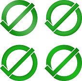 istock Yes Symbol In Four Style 1217326742
