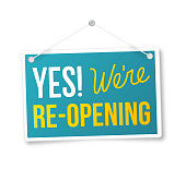 istock Yes We're Re-Opening Sign 1222842258