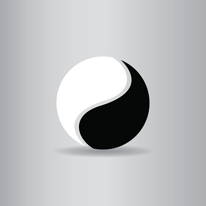 yin yang flat icon  vector illustration eps10