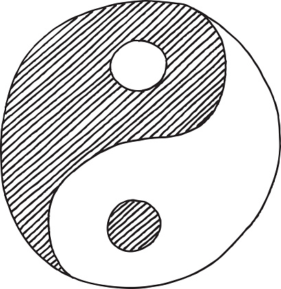 Yin Yang Symbol Drawing