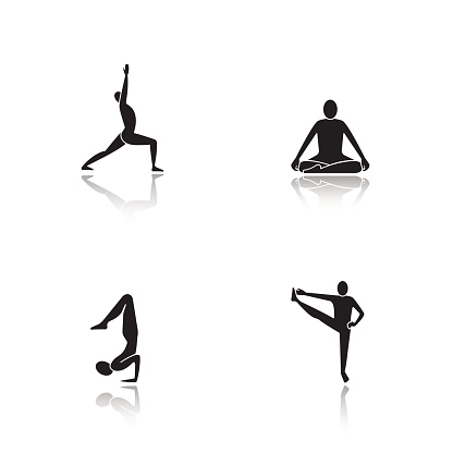Yoga asanas icons