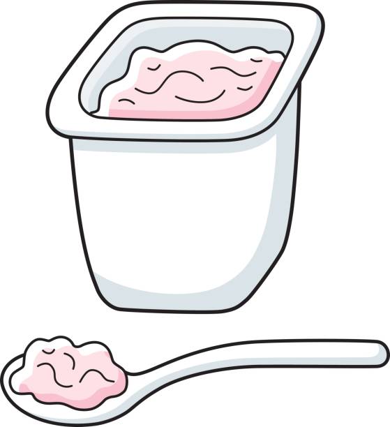 Best Yogurt Spoon Illustrations, Royalty-Free Vector ...