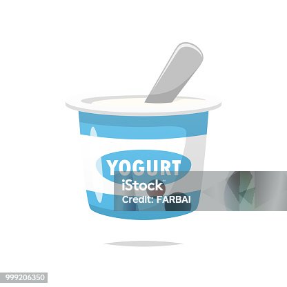 istock Yogurt vector isolated 999206350