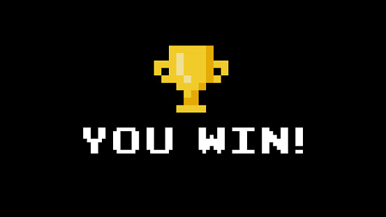 You Win Pixel Message Design Glitch Effect Stock Vector Illustration You Win Pixel Message Design Glitch Effect Stock Vector Illustration
