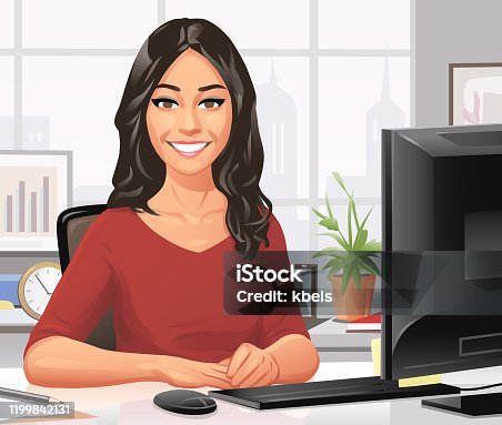 istock Young Businesswoman Sitting At Her Desk In The Office 1199842131