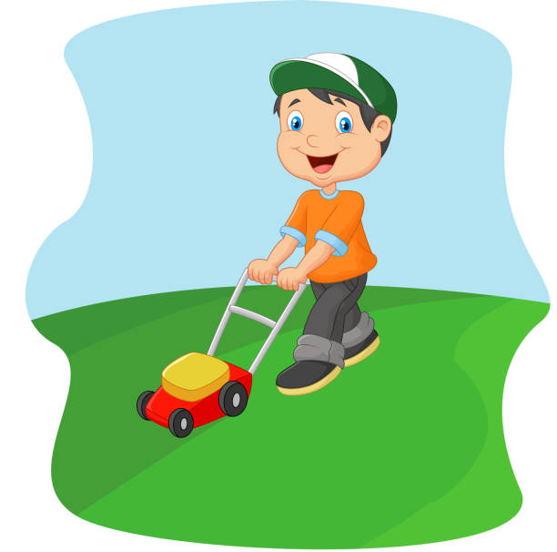 Best Lawn Mower Cartoon Illustrations, Royalty-Free Vector Graphics