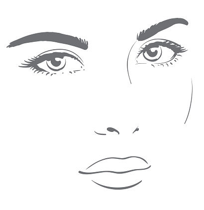 Visage De Jeune Femme Au Look Sympathique Dessin Graphique Visage De Jeune Femme Au Look Sympathique Dessin Graphique