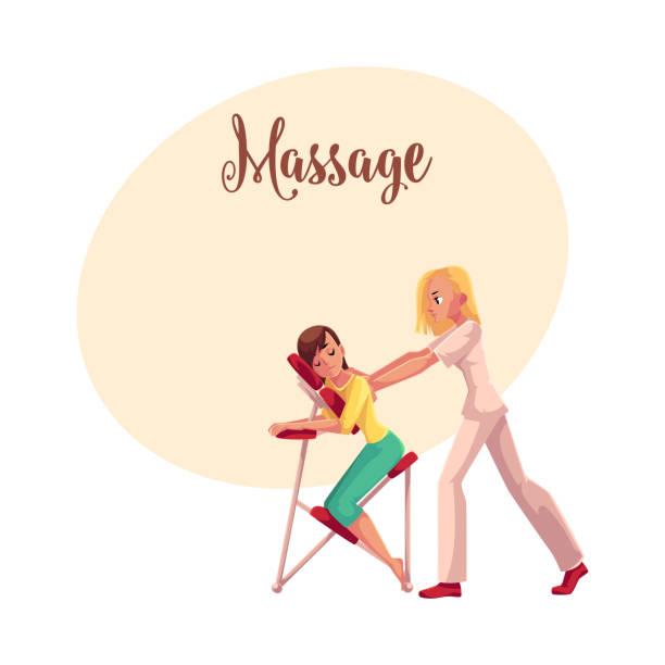 Best Chair Massage Illustrations, Royalty-Free Vector ...