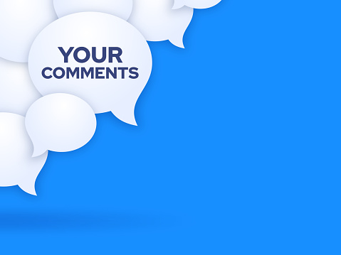 Your Comments Feedback Review Speech Bubble Background