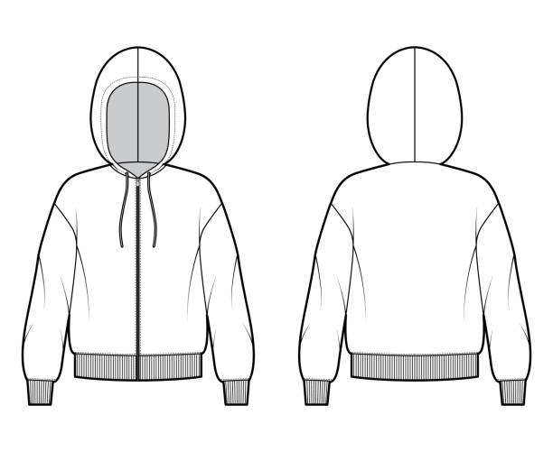 Hoody Template Silhouette Illustrations, Royalty-Free Vector Graphics ...