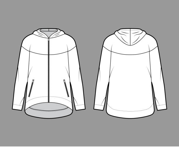 Silhouette Of Blank Hoodie Template Stock Photos, Pictures & Royalty ...