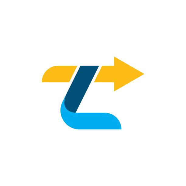 ilustrações de stock, clip art, desenhos animados e ícones de zl letter arrow icon  business vector design - zl