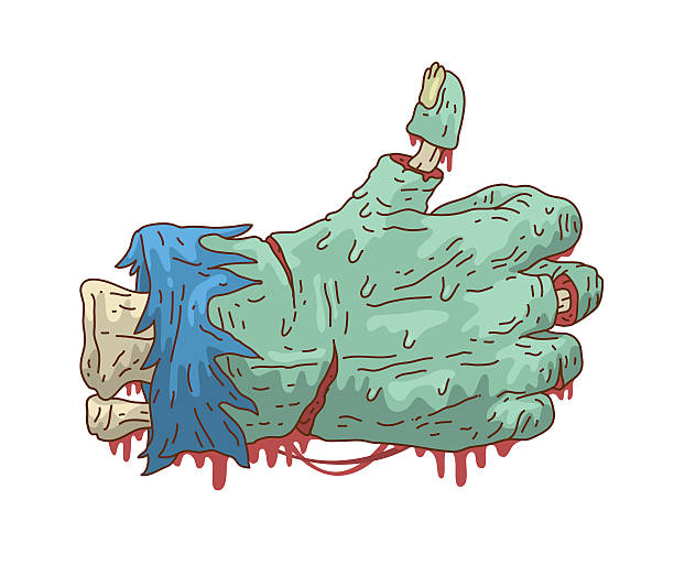 Zombie like vector art illustration