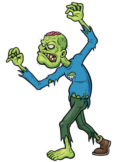 Zombie Vector illustration of Cartoon Zombie character zombie stock illustrations